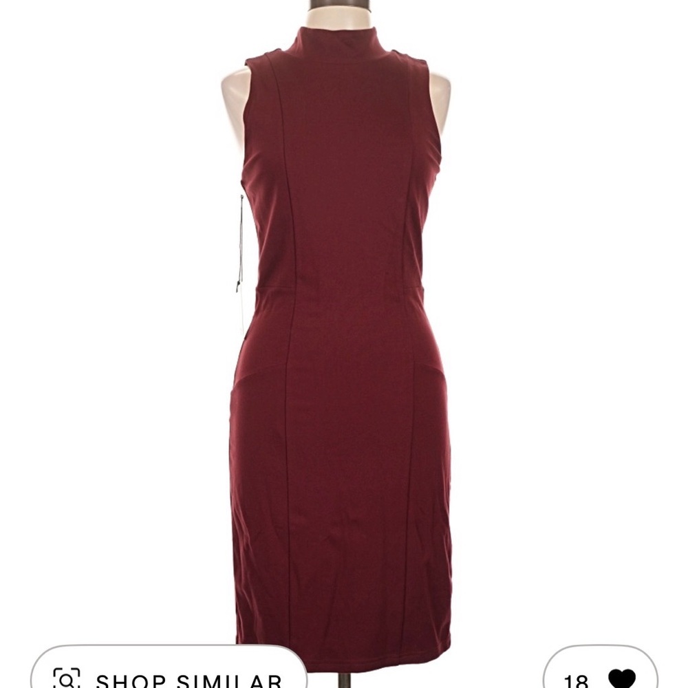 ALI & JAY Sleeveless Maroon Midi Dress